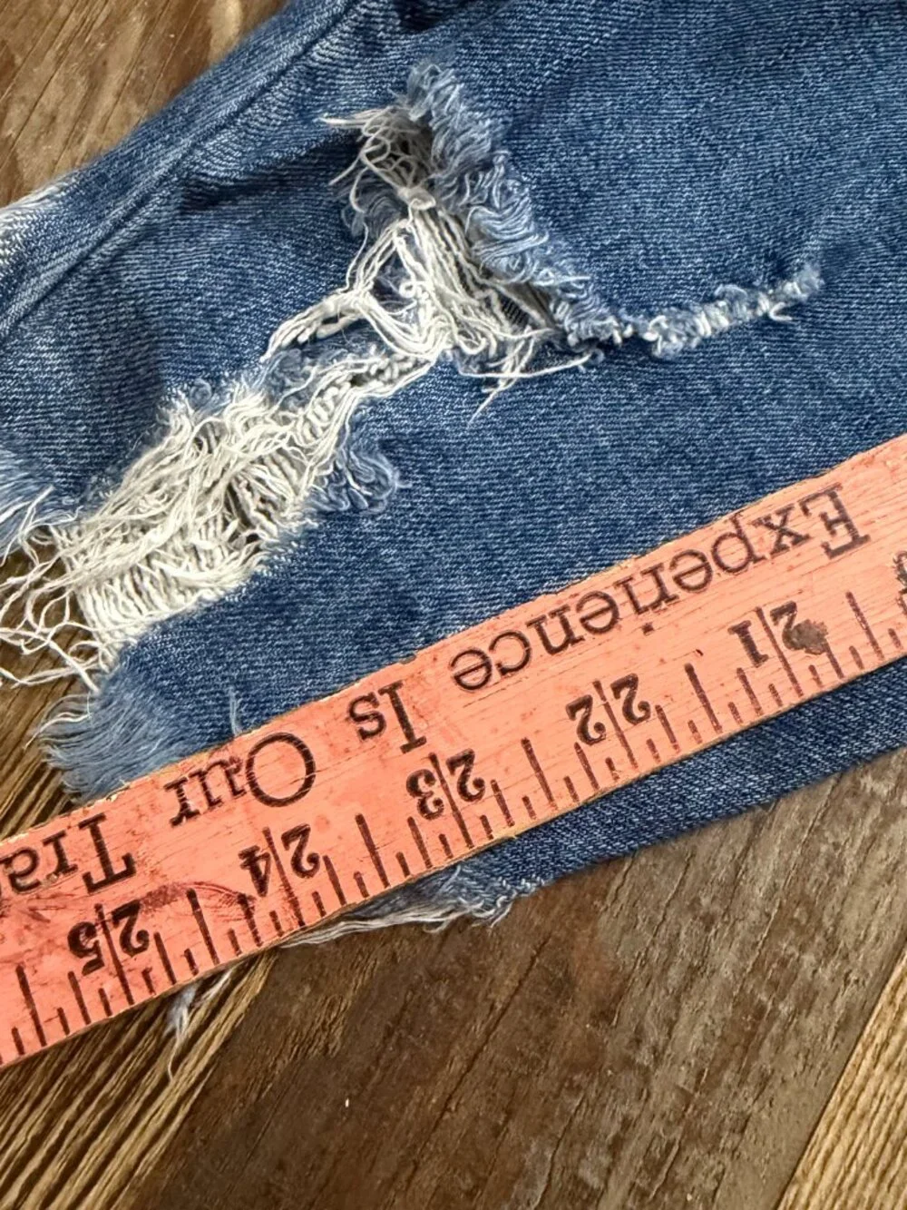 Ms. Cello Women's Size 14 Distressed Ripped Blue Denim Jeans